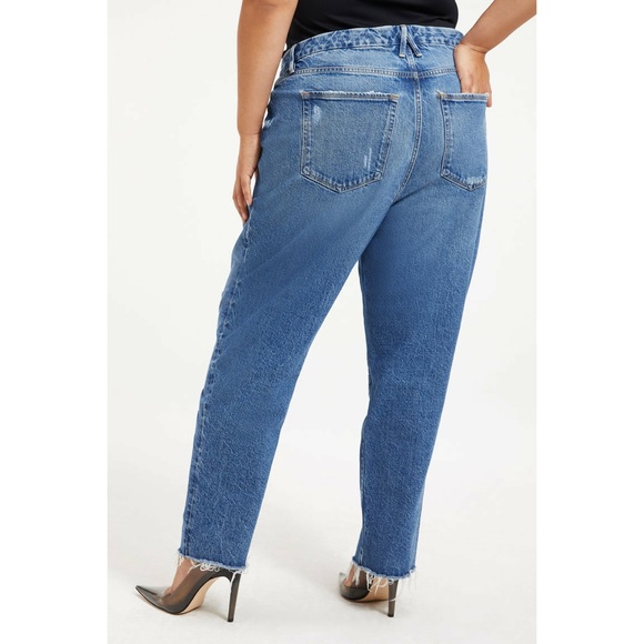 Good American The Weekender Distressed High Rise Straight Leg Jean 10/30 - Picture 2 of 10